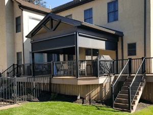 A Midwestern home with a Sunesta screen installed